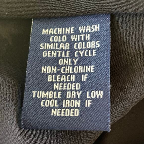 Chaps Dark Floral Chiffon Midi Skirt Flare Size M Pull On Romantic Fairy Grunge - Picture 7 of 7